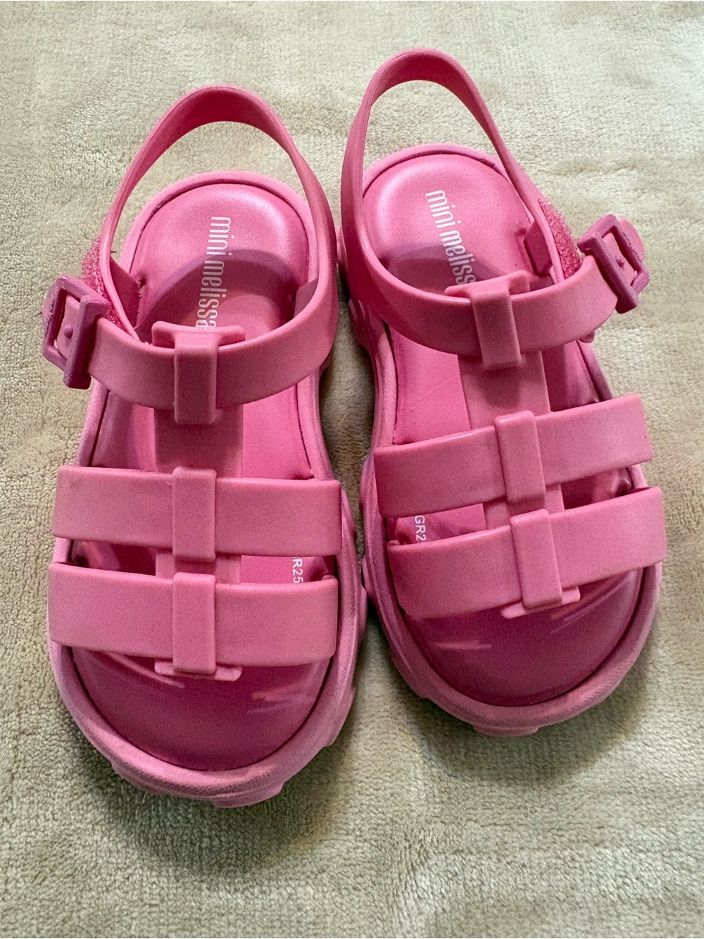 Mini Melissa Ella Pink Toddler Sandals - 8